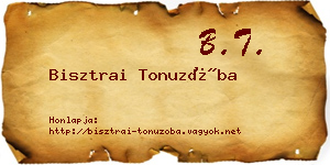 Bisztrai Tonuzóba névjegykártya